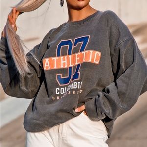 charcoal 97 athletic slogan sweater